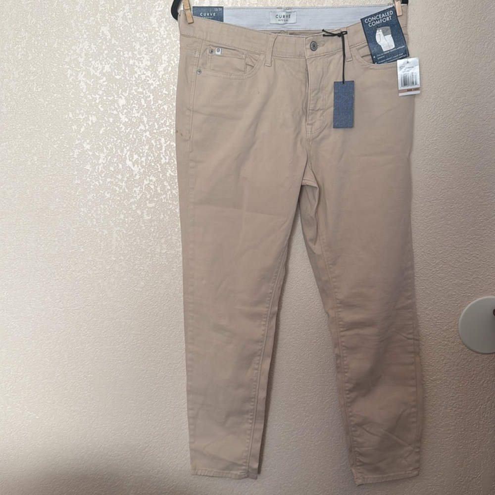 Curve Appeal Khaki Stretch Skinny Jeans